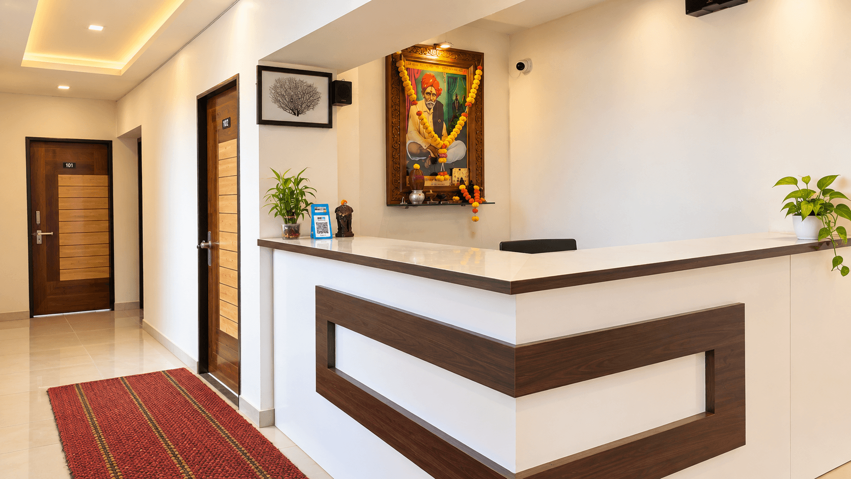 Reception desk at Hotel Morya Lodging
